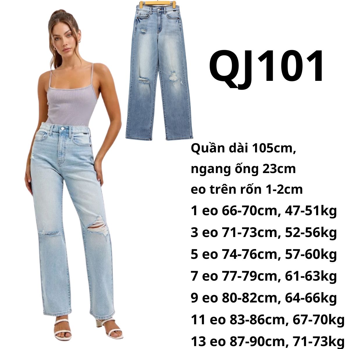 QJ101- Quần jeans Ceolô
