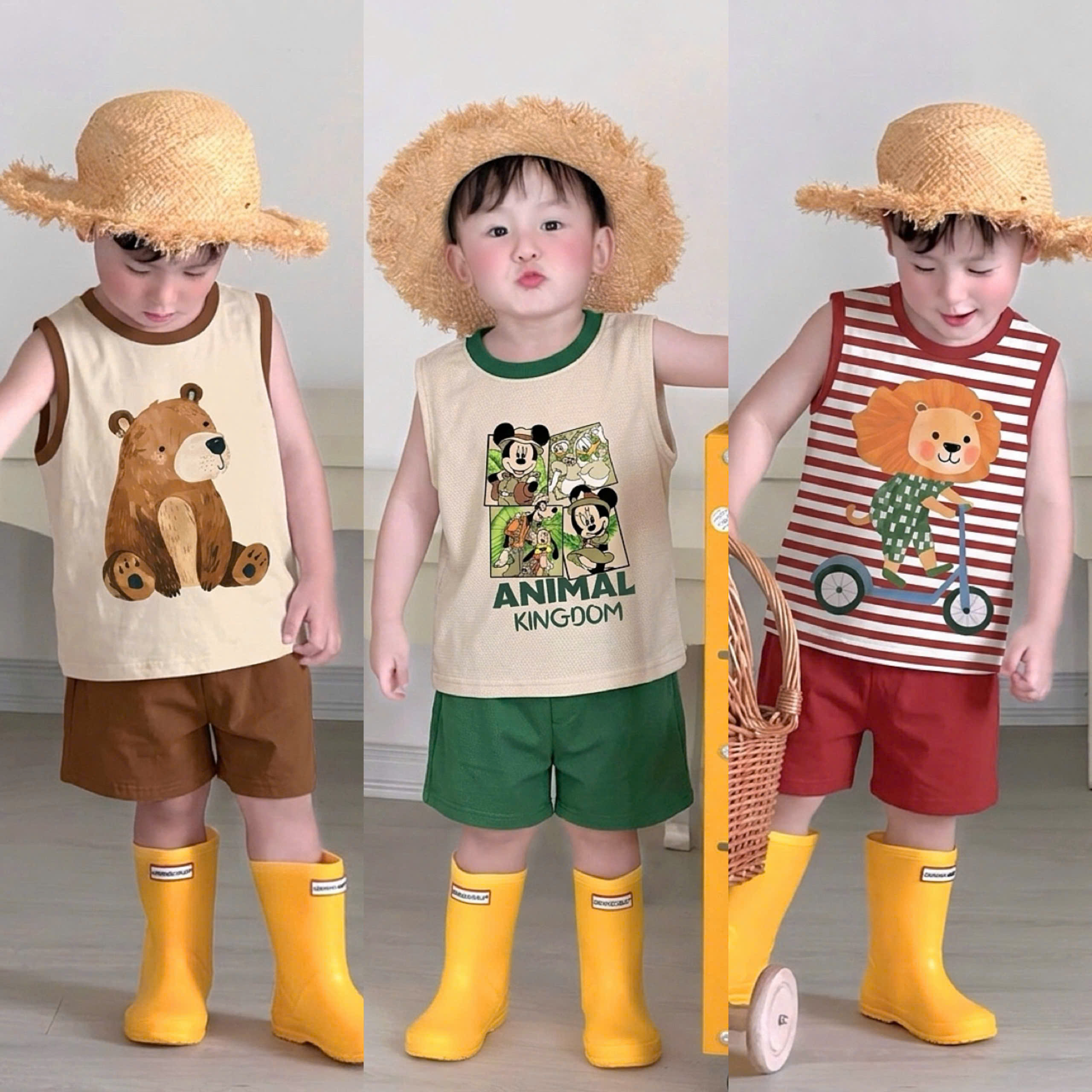 D70 SET 3 BỘ BA LỖ MICKEY ANIMAL - A100.386