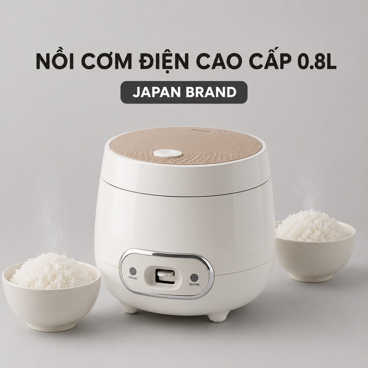 Nồi cơm điện 0.8L Mishio MK233