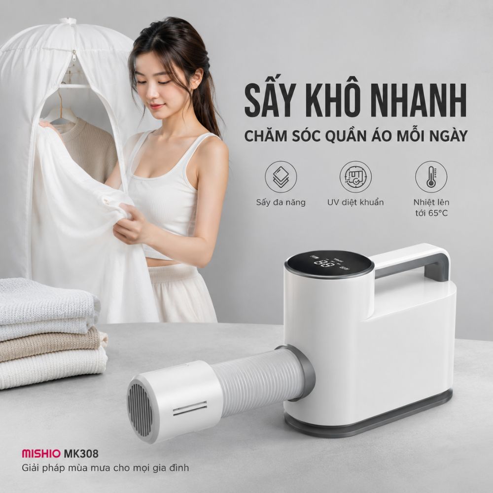 Máy sấy giày diệt khuẩn, khủ mùi hôi quần áo Kachi MK308_thumbnail_1