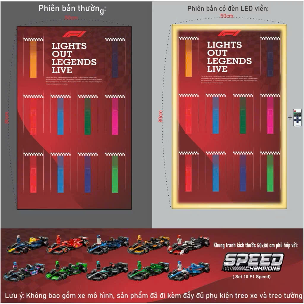 Khung Trưng Bày LEGO Speed Champions