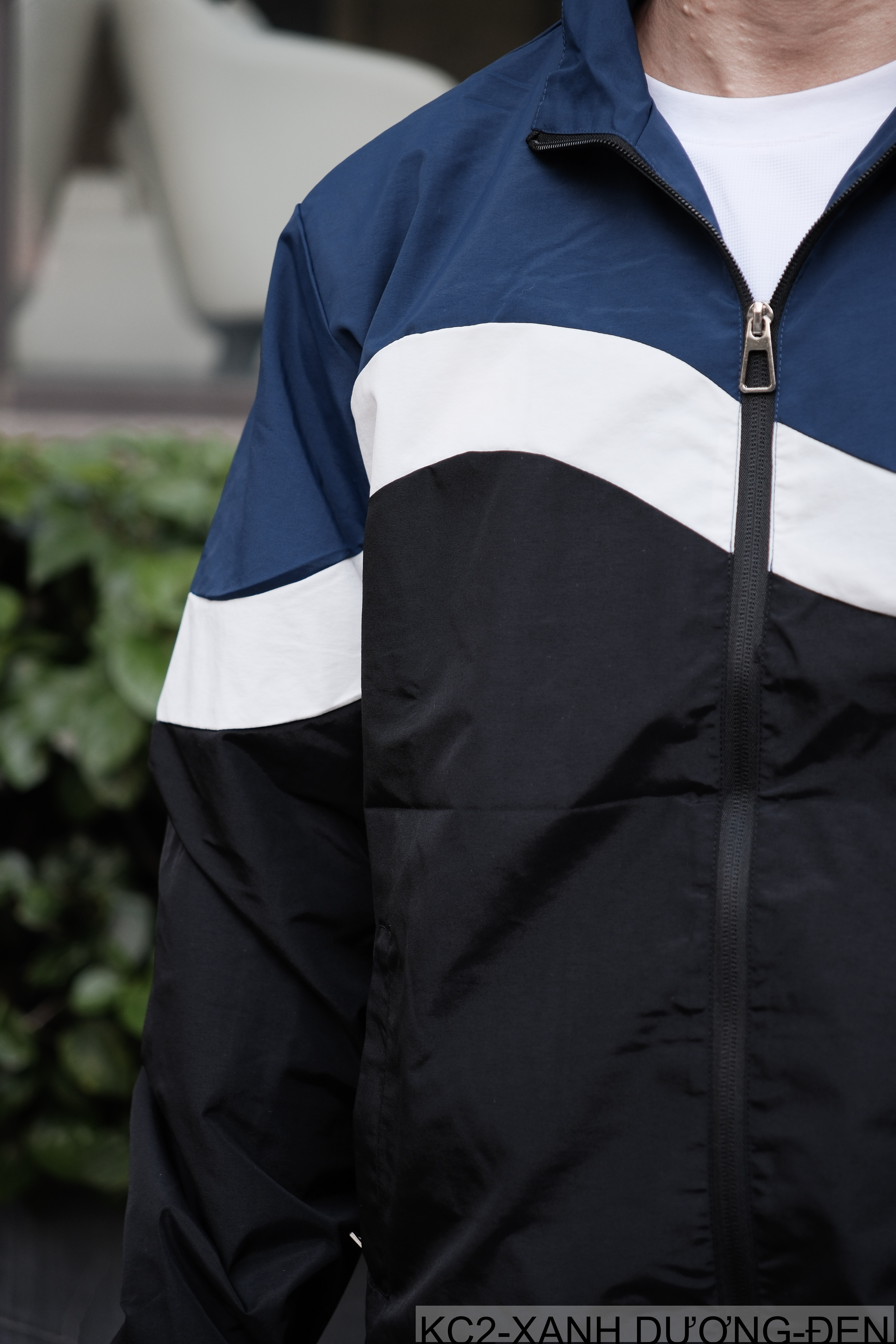 KC2 - Áo khoác nam phối màu thời trang cổ đứng phong cách thể thao xuân thu