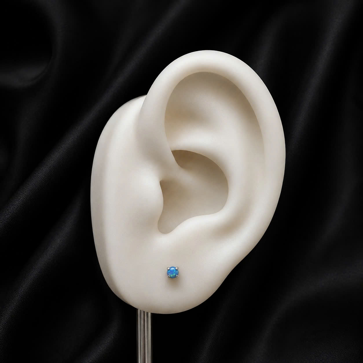 Khuyên kiểu đá opal xanh dương chấu size 2 đít dẹt._thumbnail_3