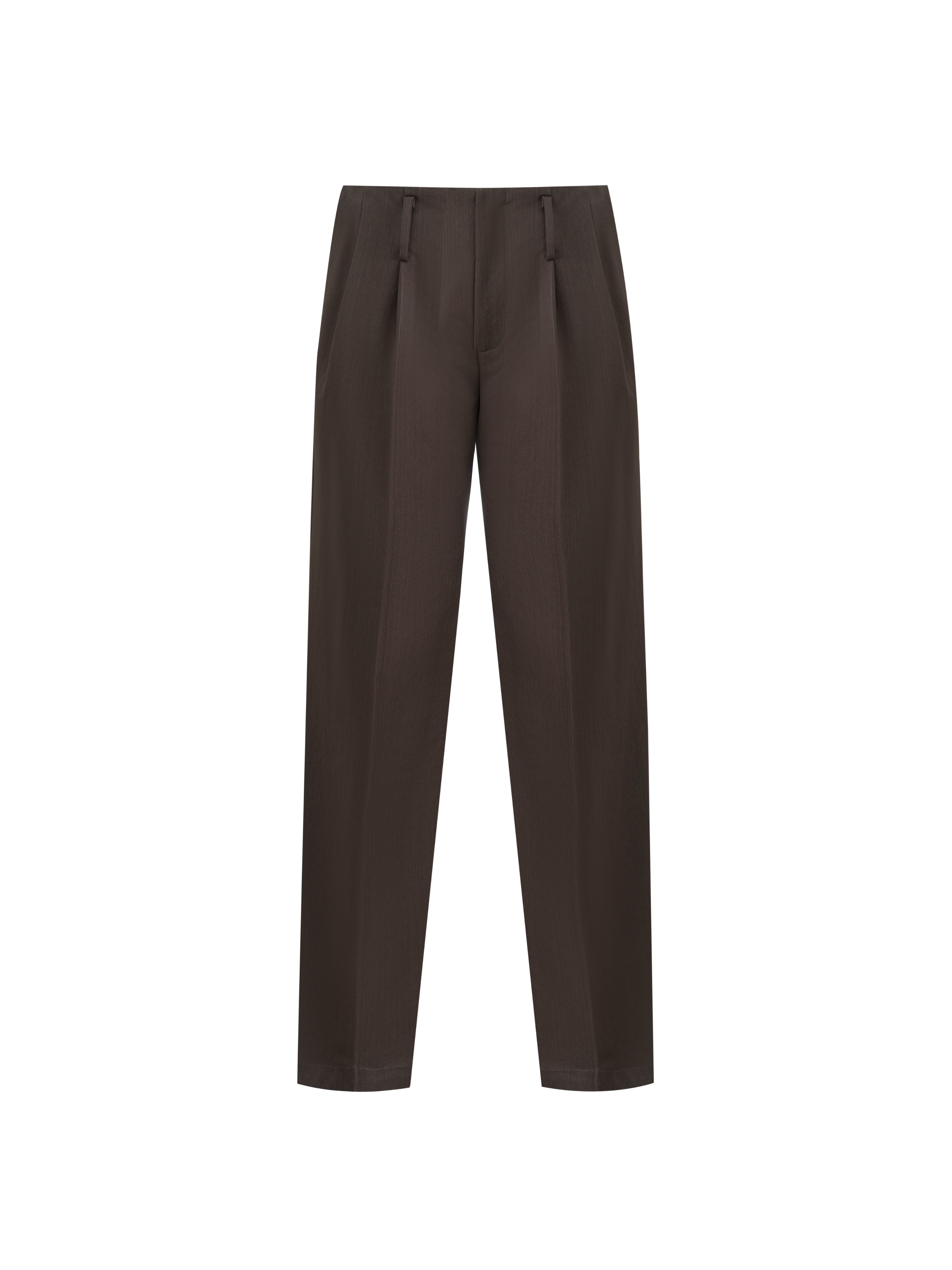 Quần Dài Cạp Hollywood Swift Slub Vải Twill Form Straight