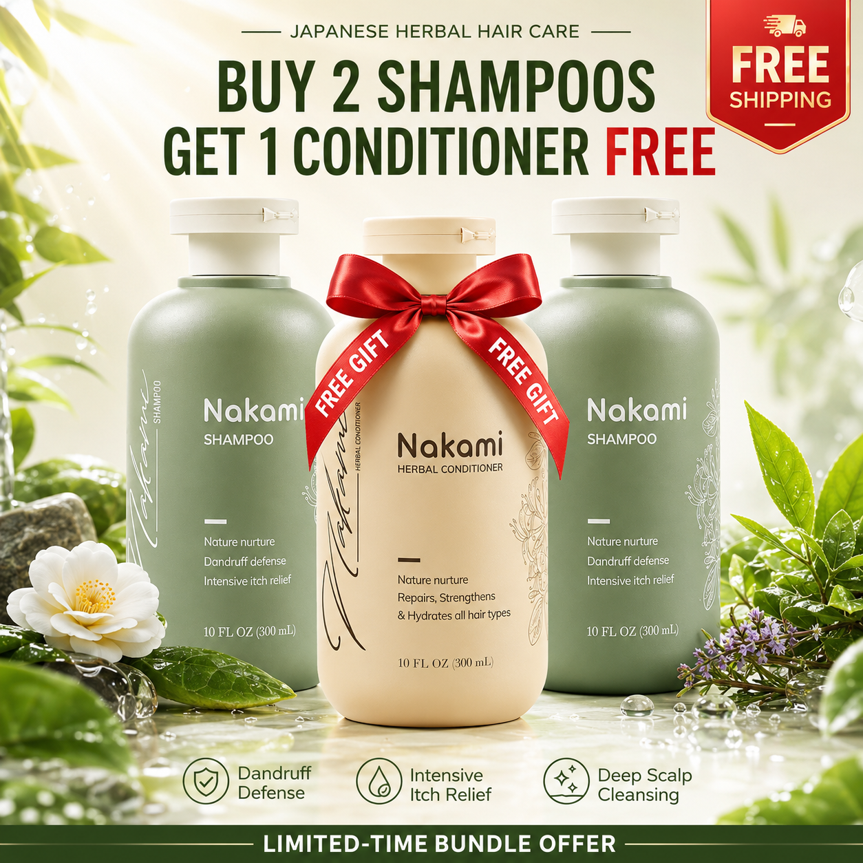 Buy 2 Shampoo Get 1 Conditioner (Free Shipping)