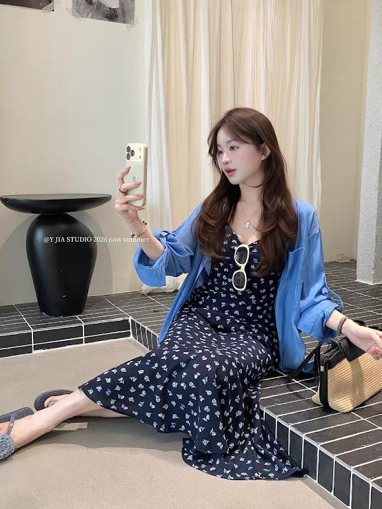 Lucas - Set vá 2 thun 2 dây dáng maxi + áo sơ mi cổ đức dáng suông_thumbnail_3
