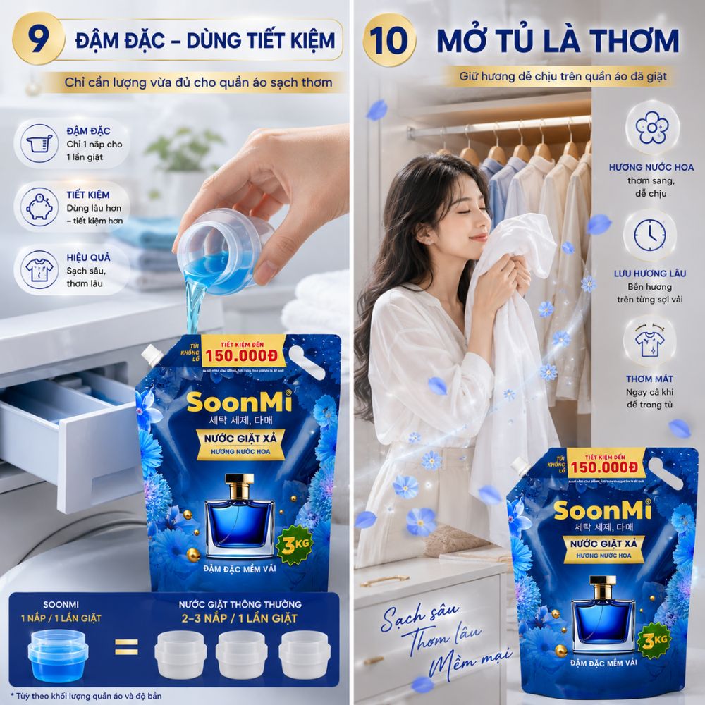 1 Thùng 3 túi Nước Giặt Xả 2 Trong 1 Soonmi 3kg_thumbnail_10
