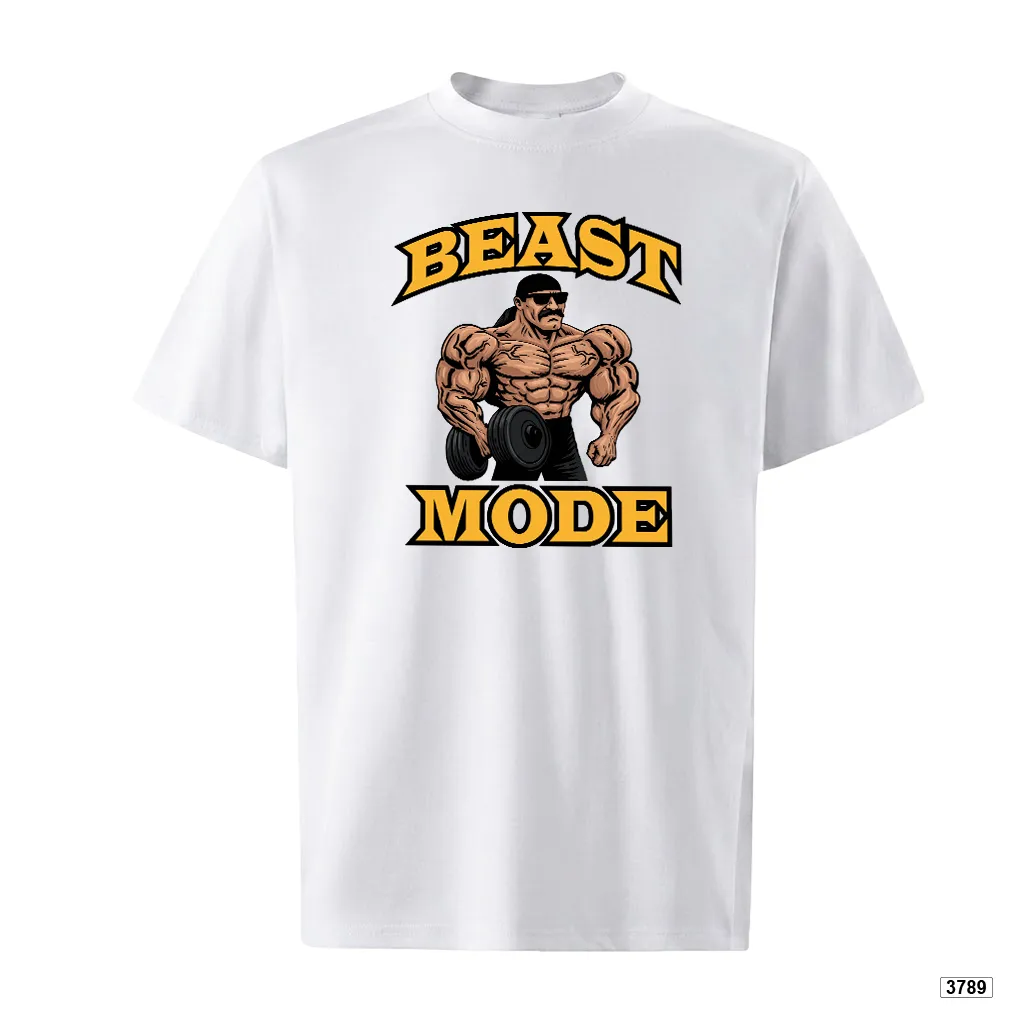 Áo thun unisex Beast Mode classic sporty form rộng cá tính TeePrint 3789_thumbnail_6