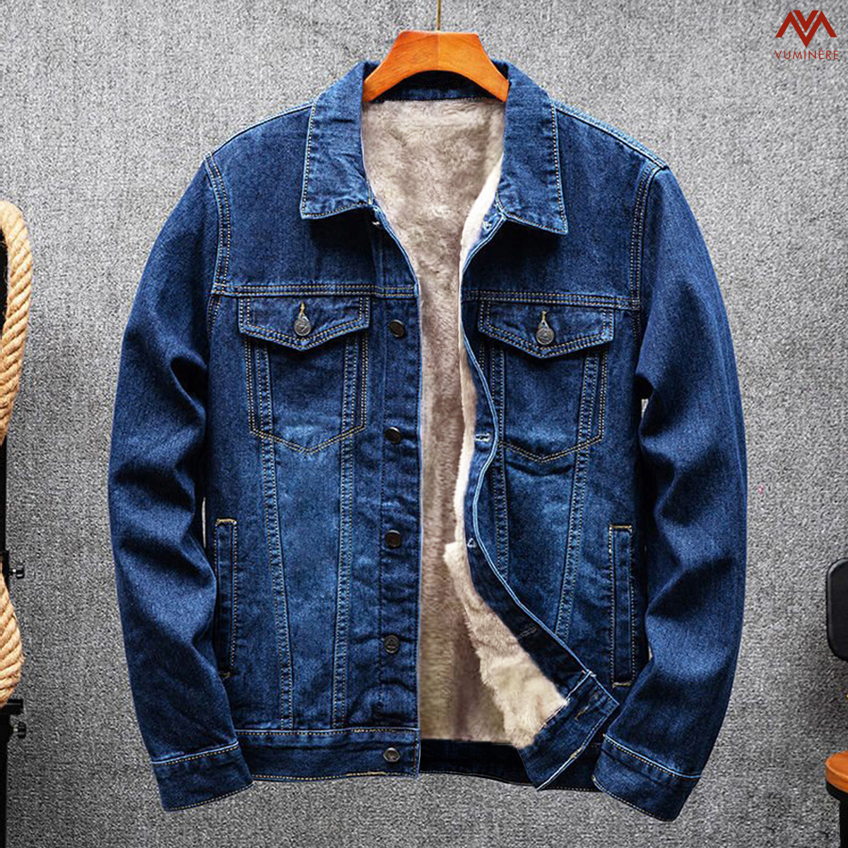 Áo khoác lót lông Jacket Jeans nam ( AZ3 )
