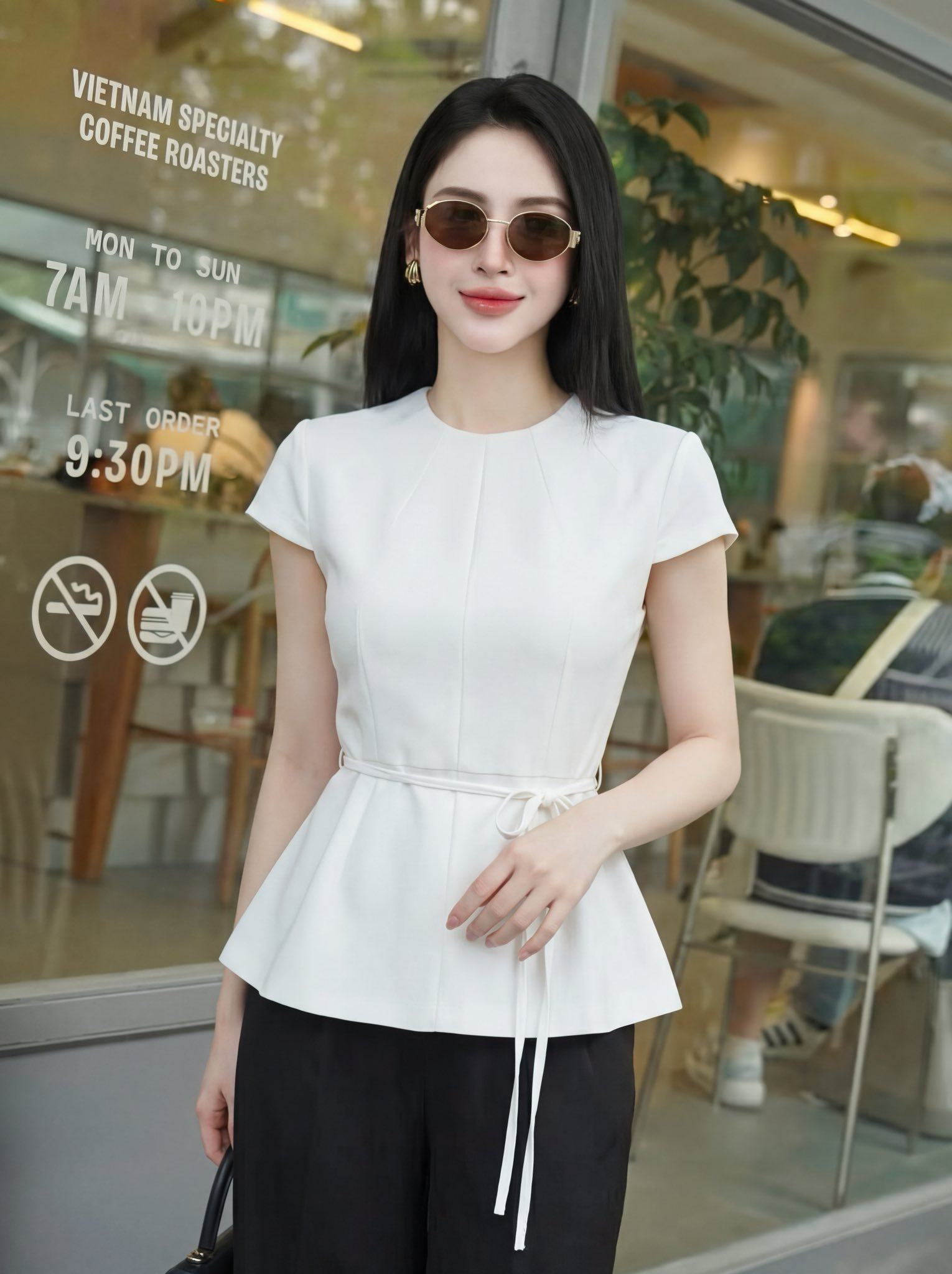 Áo Kiểu Nữ Tay Ngắn Peplum + Dây Eo HN.098 (C) (1451)_thumbnail_3