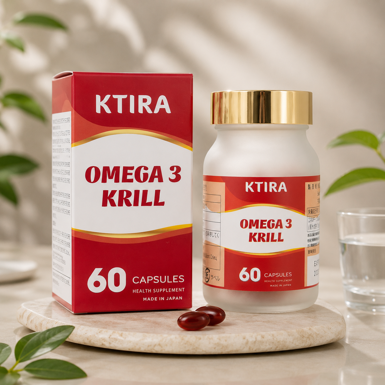 KTIRA OMEGA 3 KRILL, dạng viên, 60 viên/