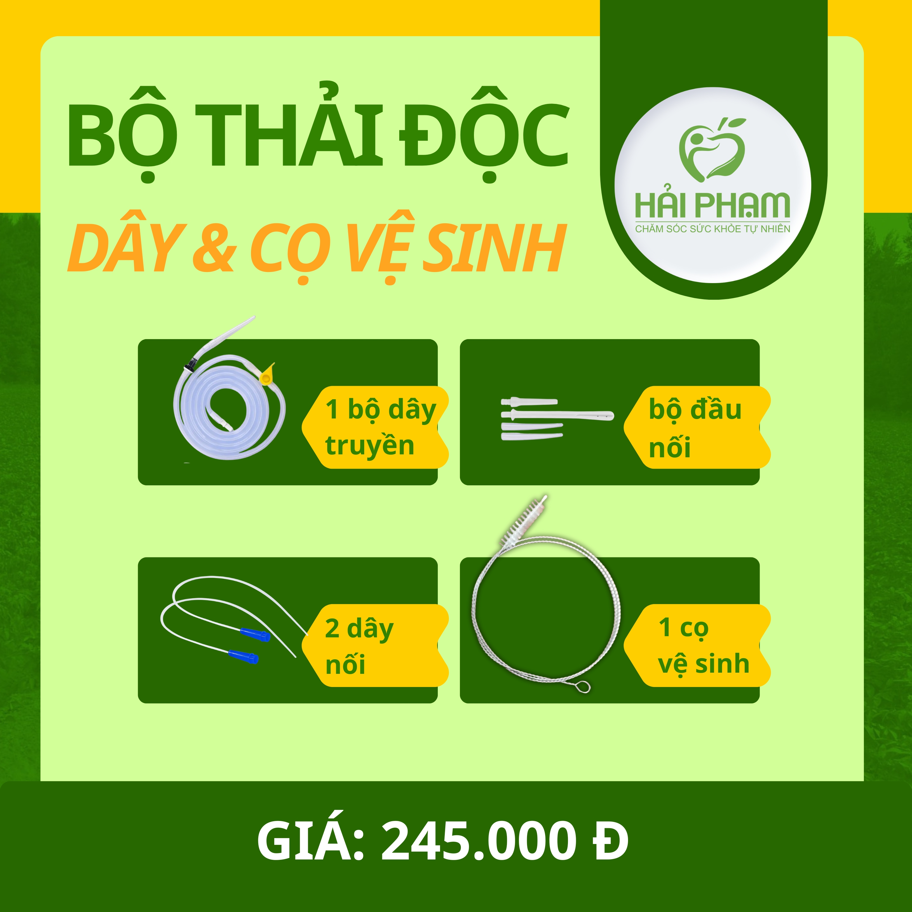 Bộ Dây Thải Độc Đại Tràng Cao Cấp (Phụ Kiện)