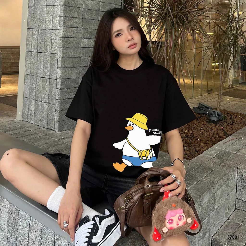 Áo thun form boxy vịt con đáng yêu Miucho 3708_thumbnail_5