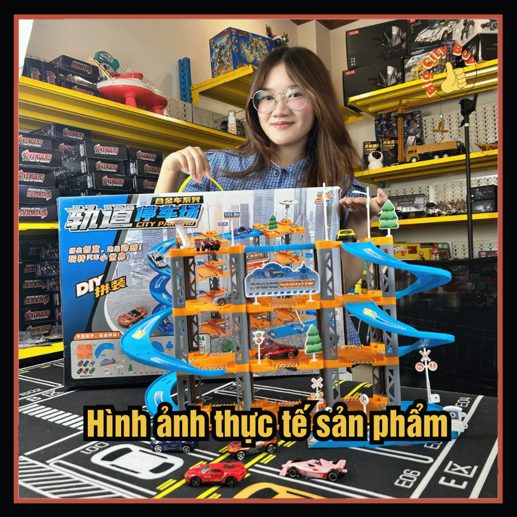 Bãi Đỗ Xe Gara Ô Tô 4 Tầng Cho Bé Kèm 4 Xe Cầu Trượt Đường Đua Phát Triển Tư Duy Sáng Tạo Đồ Chơi BigcityBuy 335BDX_thumbnail_8