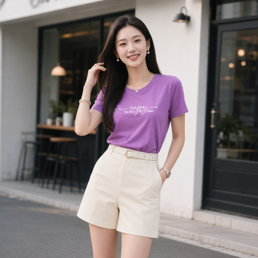 [Form vừa]Áo phông nữ chữ 