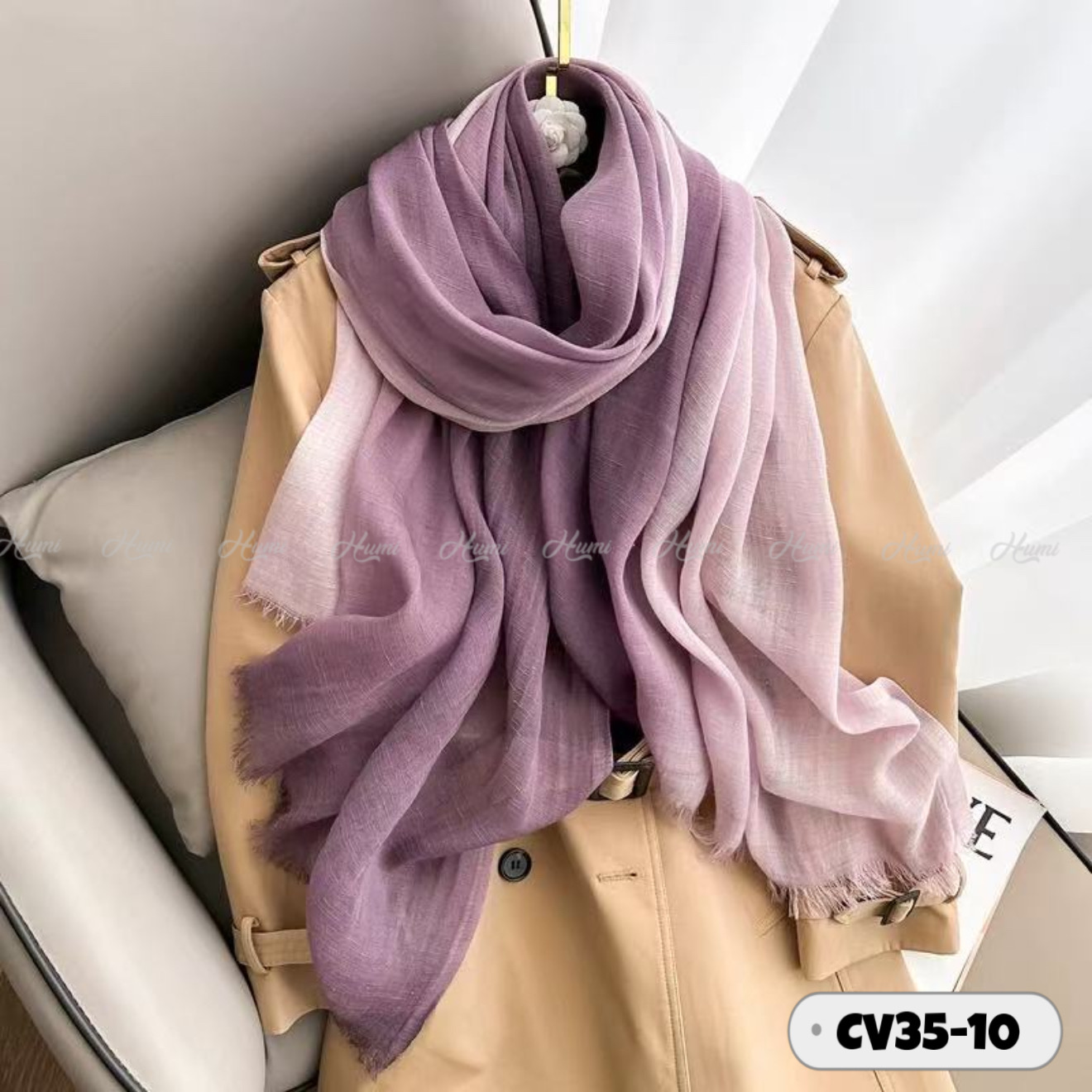 KHĂN COTTON PHA MÀU CHO NỮ (CV35-10)