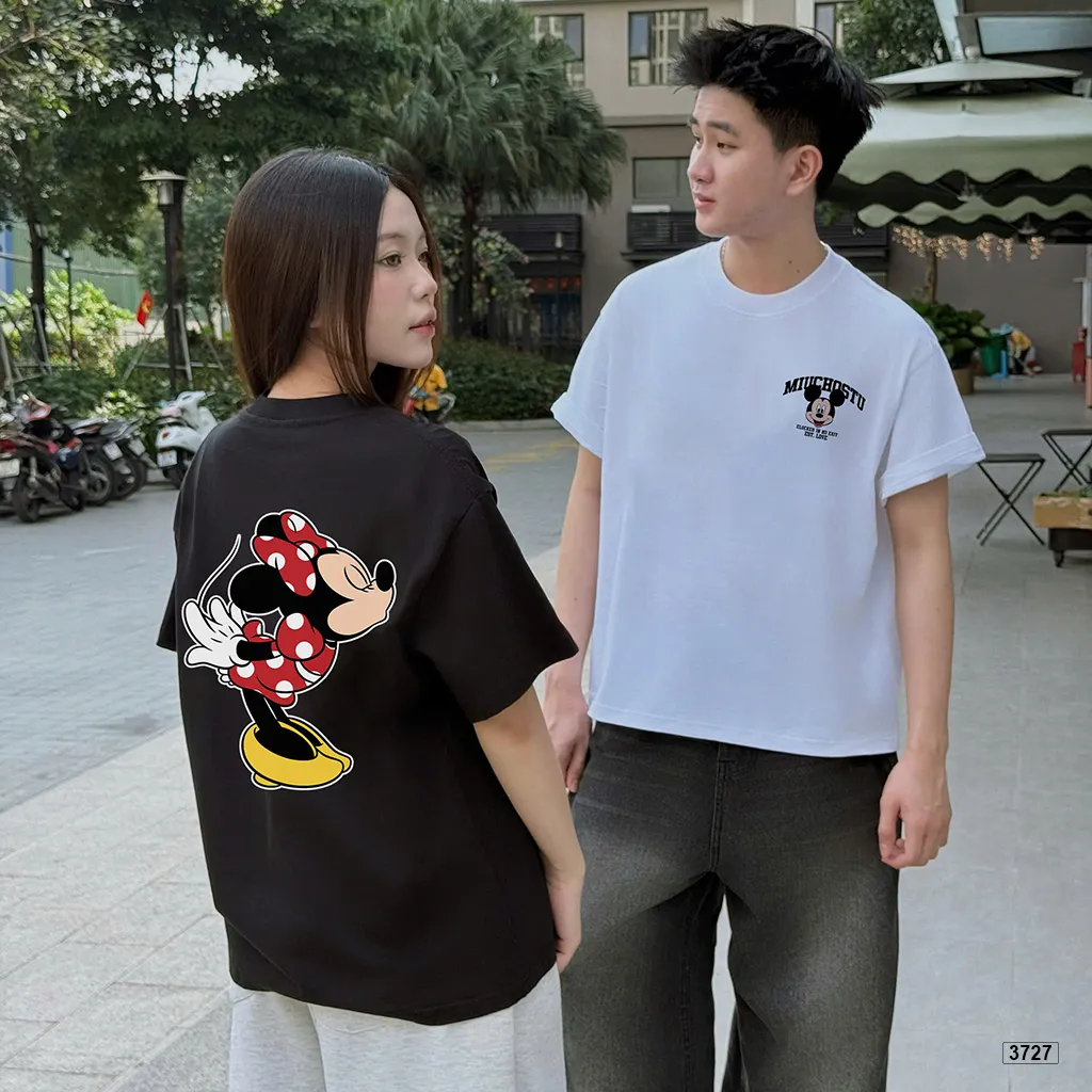 Áo thun boxy couple Chuột Miickey và Minniie Miucho 3727_thumbnail_5