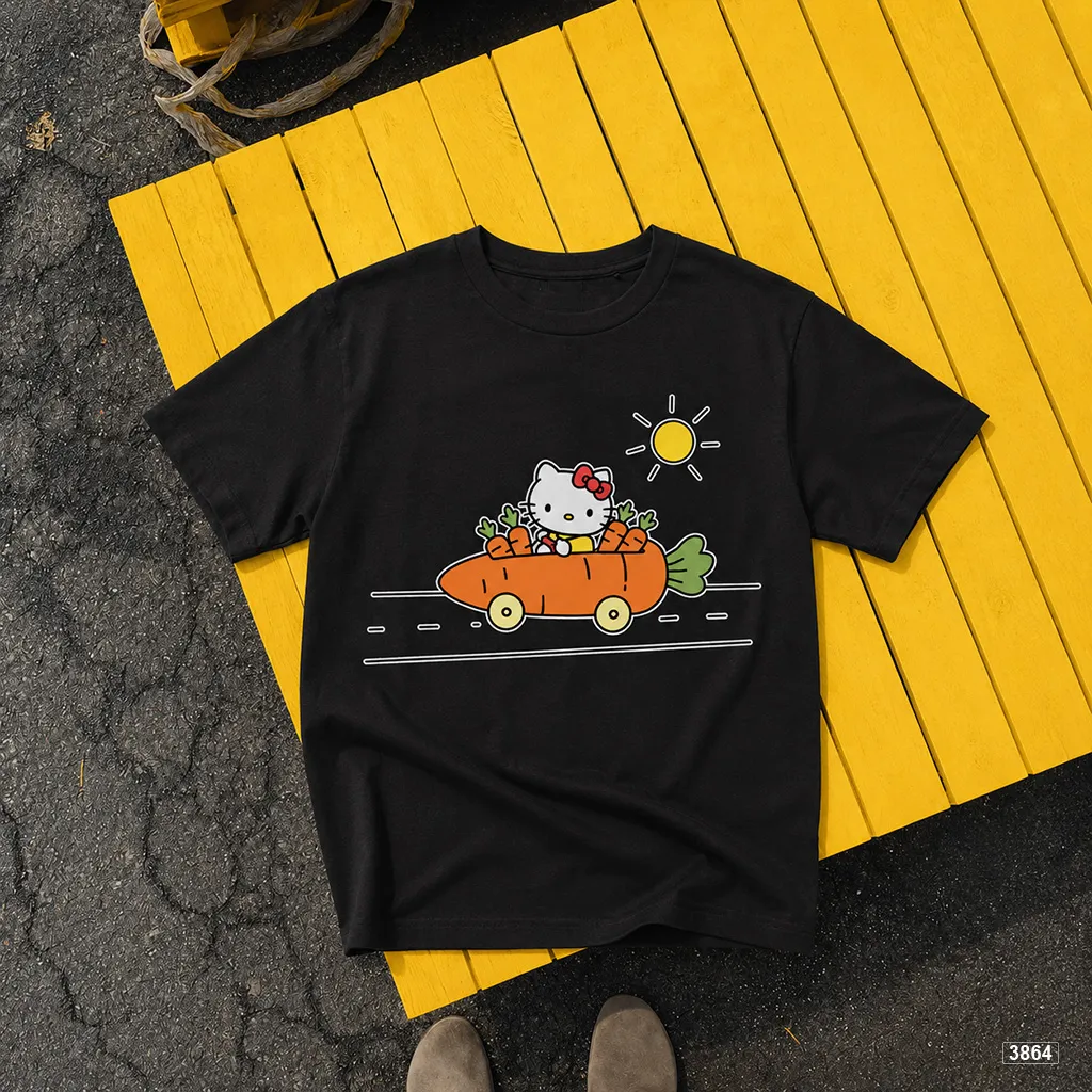 Áo thun bé gái form rộng Kittie Carrot Kado 3864_thumbnail_6