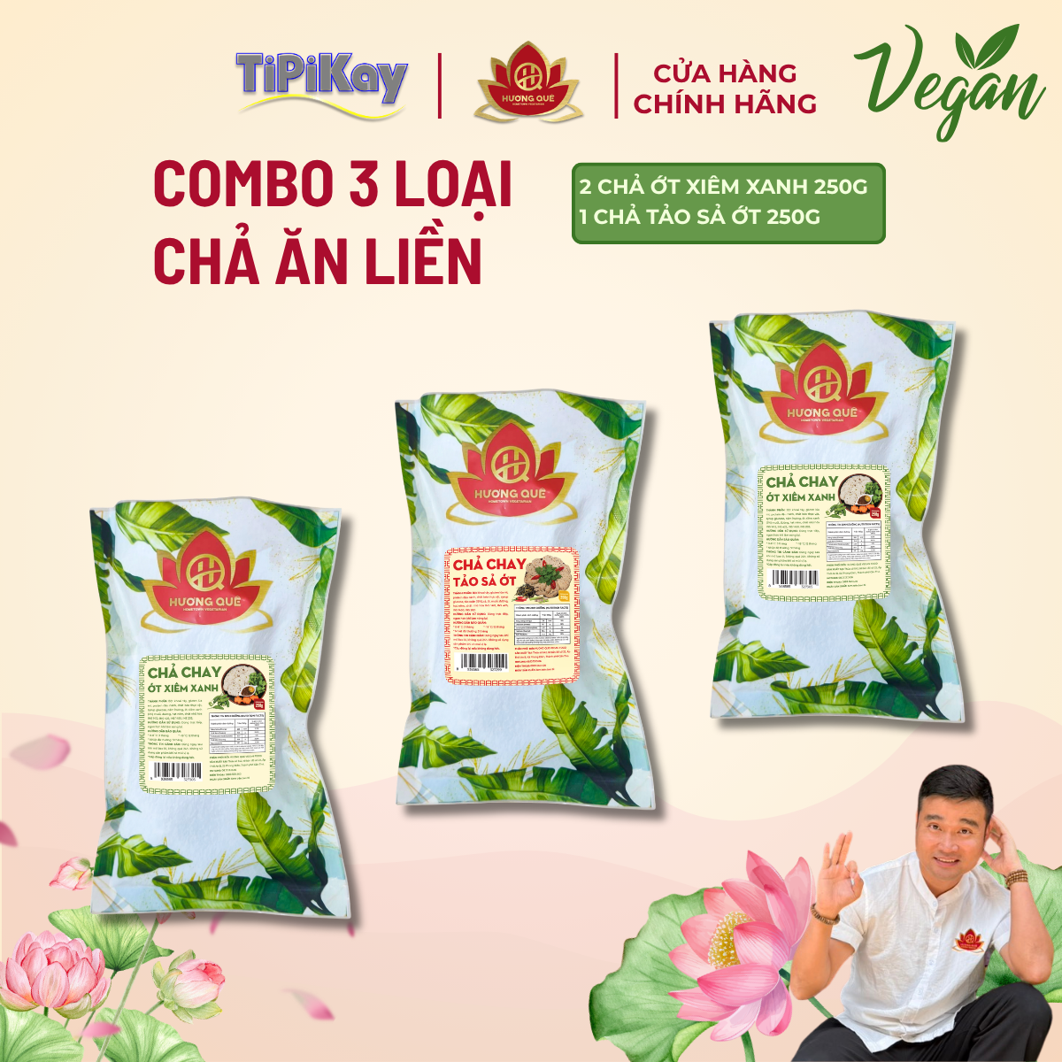[Combo 3 món]  1 Chả Tảo Sả Ớt 250g + 2  Chả Ớt Xiêm Xanh 250g