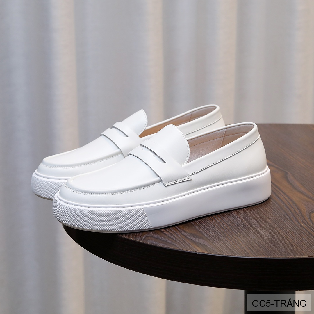 GC5 - Giày nam trắng đế dày kiểu loafer thời trang, chất da bò mềm êm_thumbnail_11