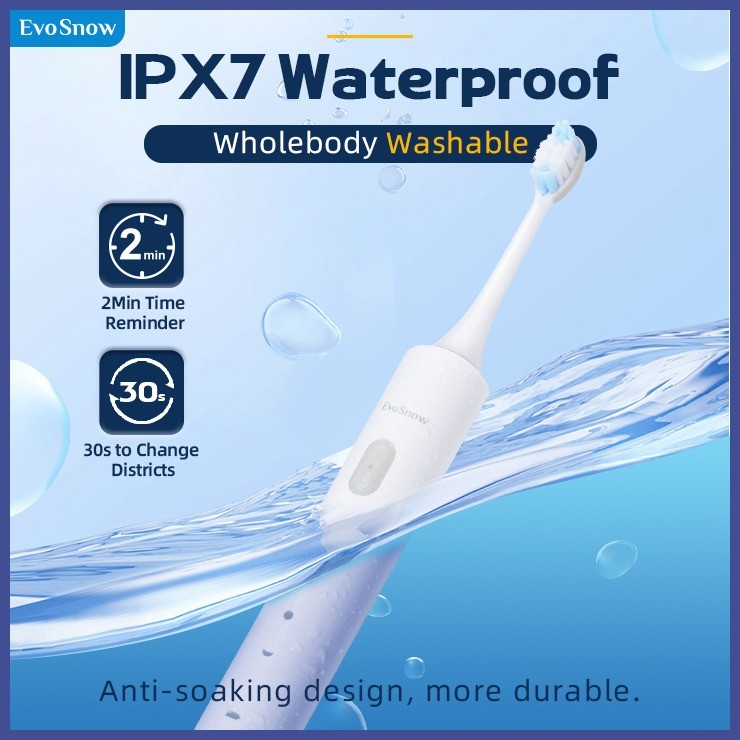 Evo Snow S IPX7 Sonic Electric Toothbrush