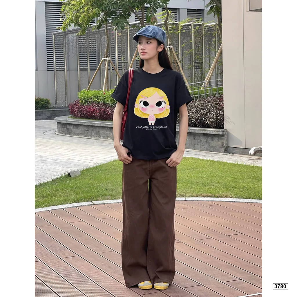 Áo thun nữ form boxy Kawaii Girl bé gái dễ thương style Hàn Quốc Miucho 3780_thumbnail_6