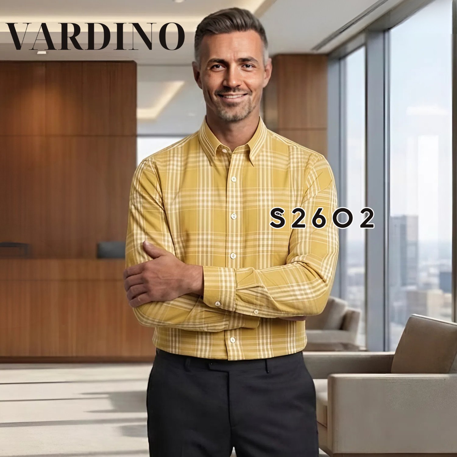 Sơ mi kẻ dài tay Vardino S2602_thumbnail_2