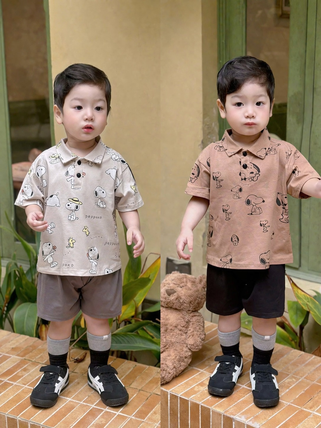 N52 SET 2 BỘ POLO CHÓ SNOPPY PEPPOKO- A100.352