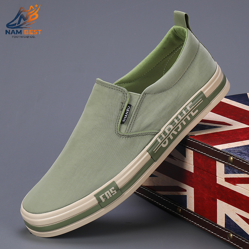Giày Vải Canvas Slip On Phong Cách - Giày Lười Vải Đế Bằng Hot Trend_thumbnail_5