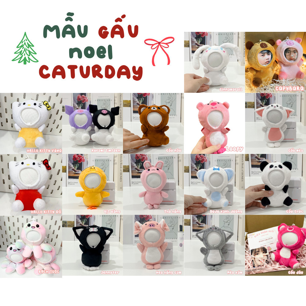 Gấu bông in ảnh mặt phiên bản Giáng Sinh - Noel_thumbnail_1