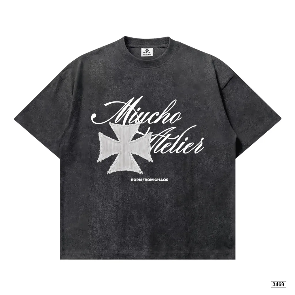 Áo thun boxy nam nữ dày dặn đứng form thiết kế cổ điển Miucho 3469_thumbnail_0