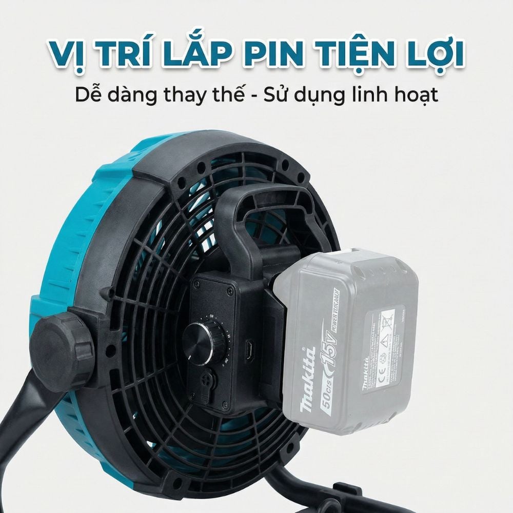 Quạt Để Bàn Tích Điện Kachi MK443 – Gió Turbo Mạnh Mẽ, Xoay 360 Độ, Thiết Kế Di Động Đa Năng_thumbnail_2
