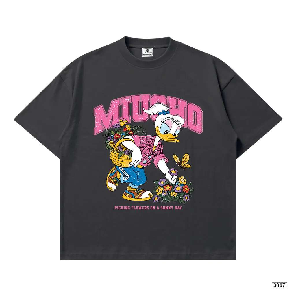 Áo thun boxy nữ hoạt hình Vịt dễ thương Miucho 3967_thumbnail_13