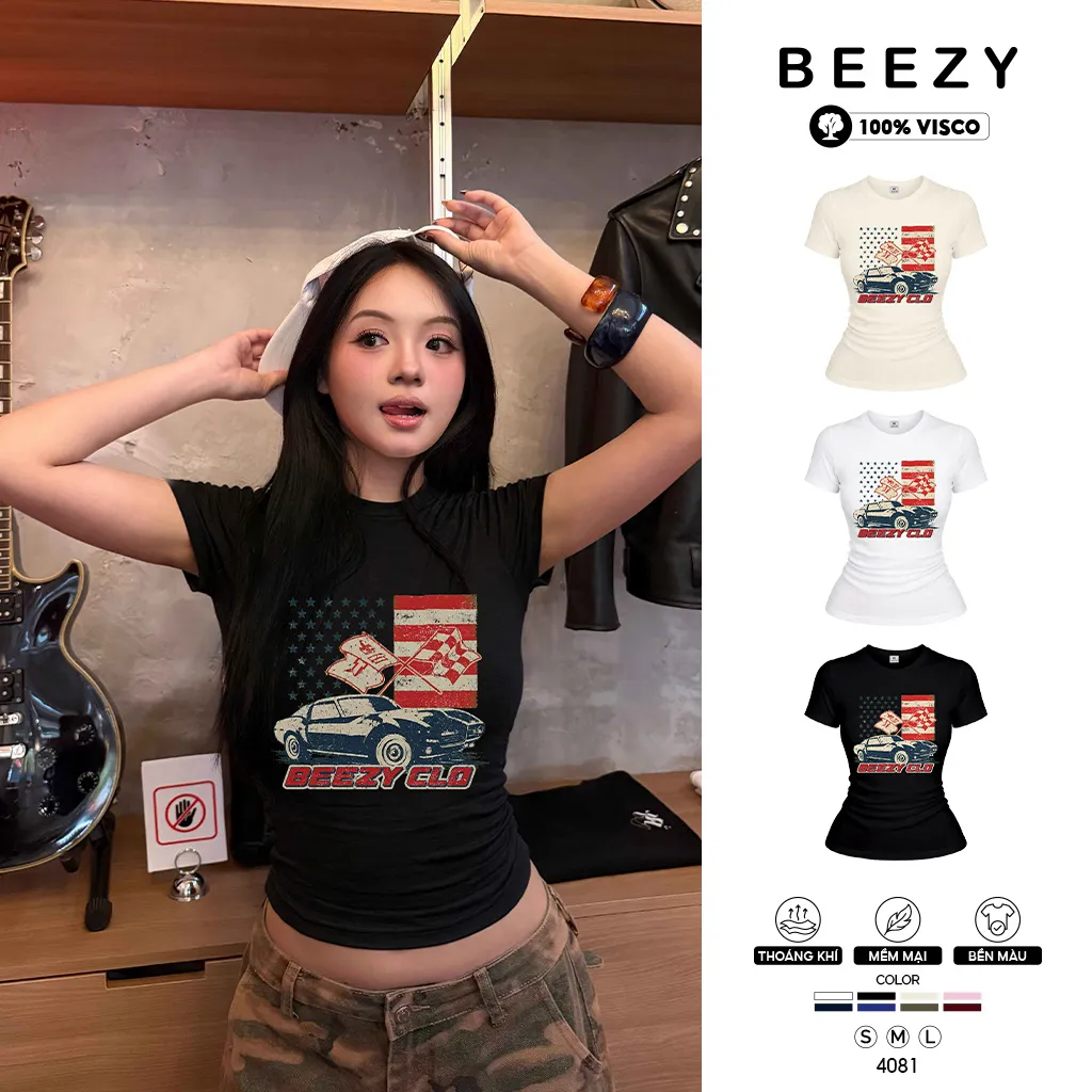 Áo thun babytee form ôm Street Style Beezy 4081