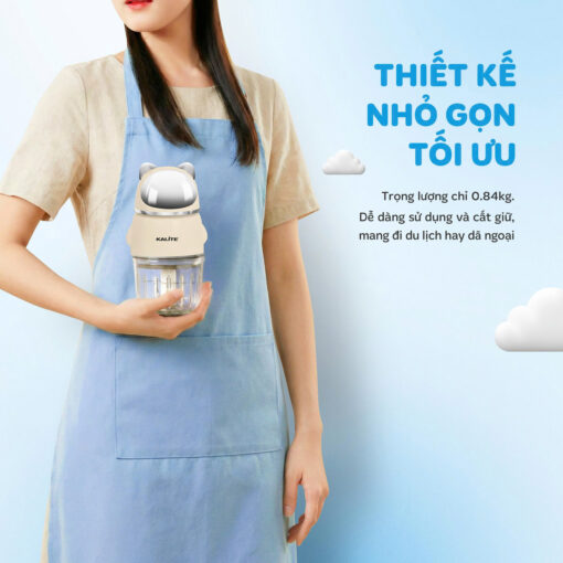 Máy xay mini đa năng Kalite MiuMiu, dung tích 350ml, lưỡi dao 6 bằng inox304, bắt mắt với điểm nhấn tai mèo thần tài_thumbnail_2