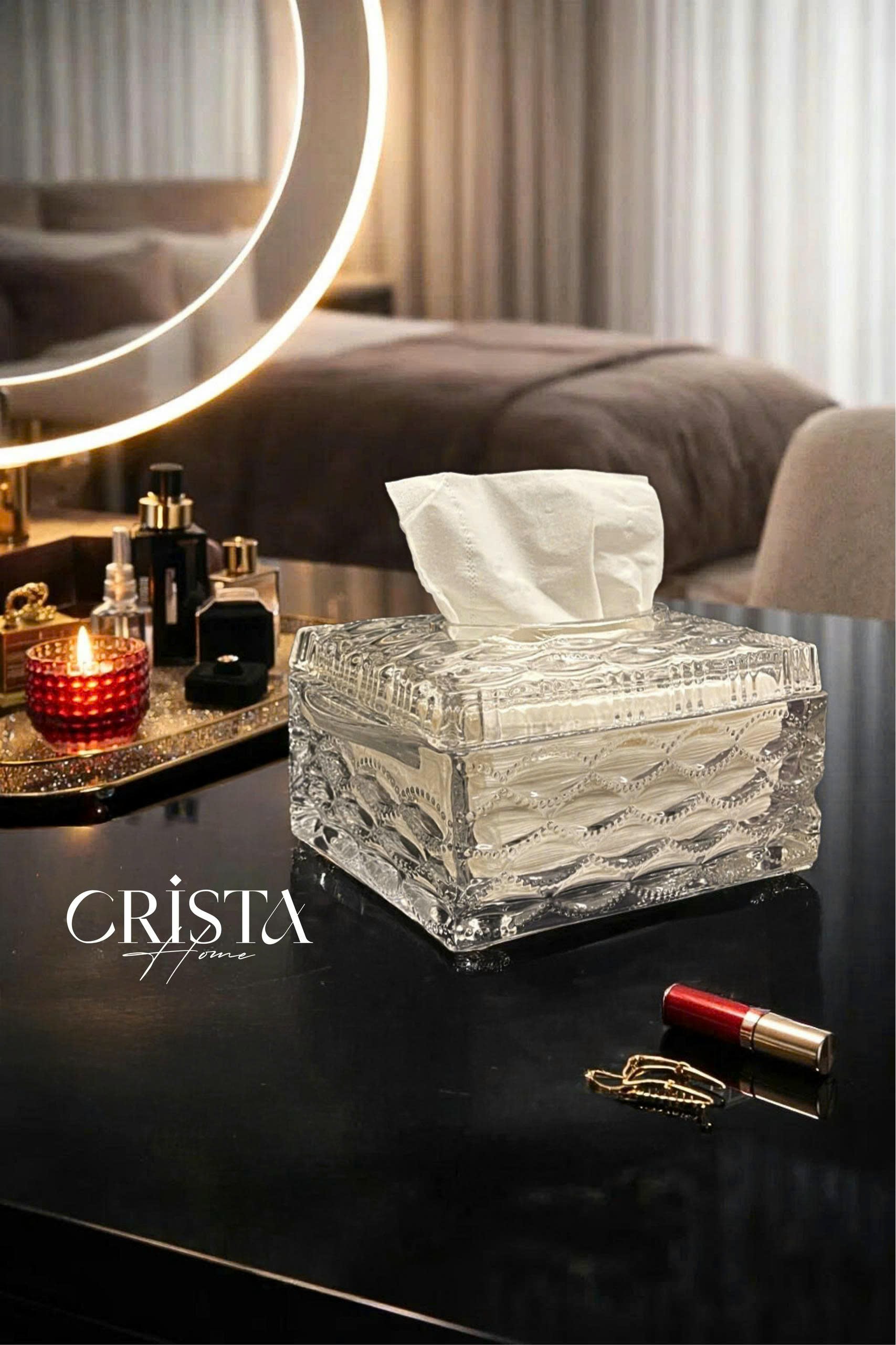 Hộp đựng giấy ăn vân sóng 18.5*12*9.5cm Crista home_thumbnail_1