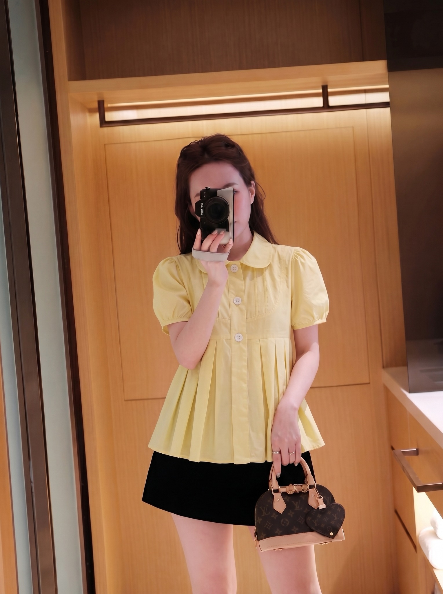 Áo Sơ Mi Nữ Kiểu tay bồng chít vòm ngực x.li lai AH.5419 (C) (0687) - Freesize_thumbnail_3