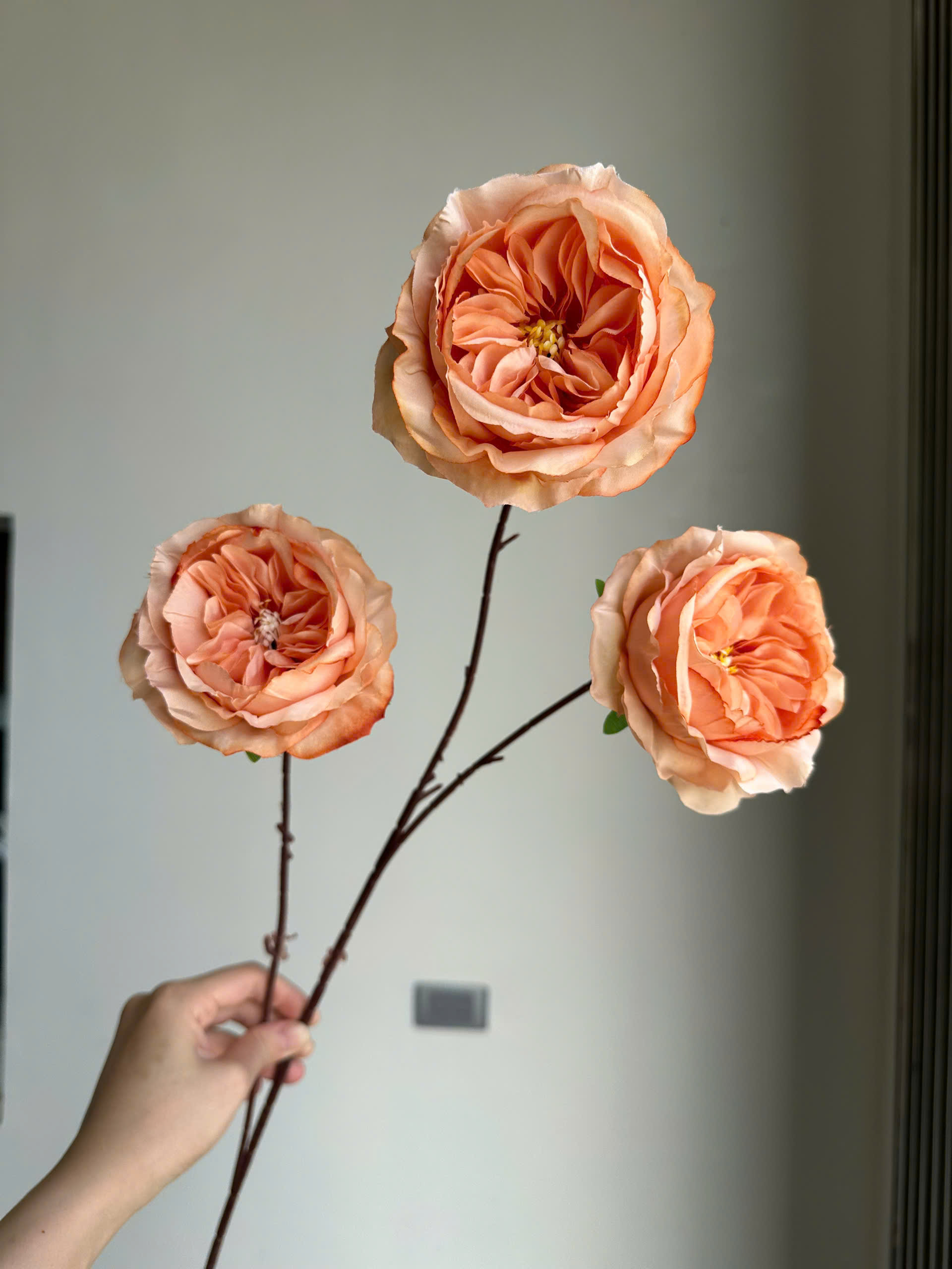 Trà Xoáy 3 Bông Hoa Lụa Trang Trí Bàn Nhỏ Xinh, Gọn Gàng Sang Trọng Không Cần Chăm Sóc_thumbnail_12