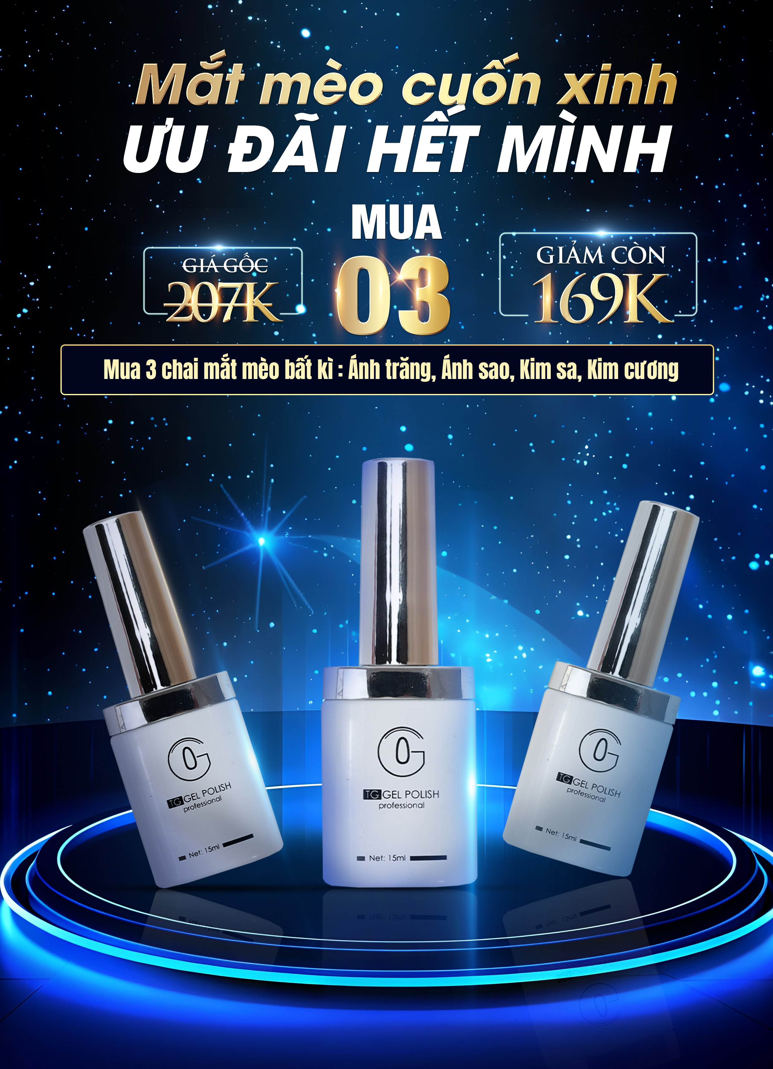 3 chai sơn mắt mèo