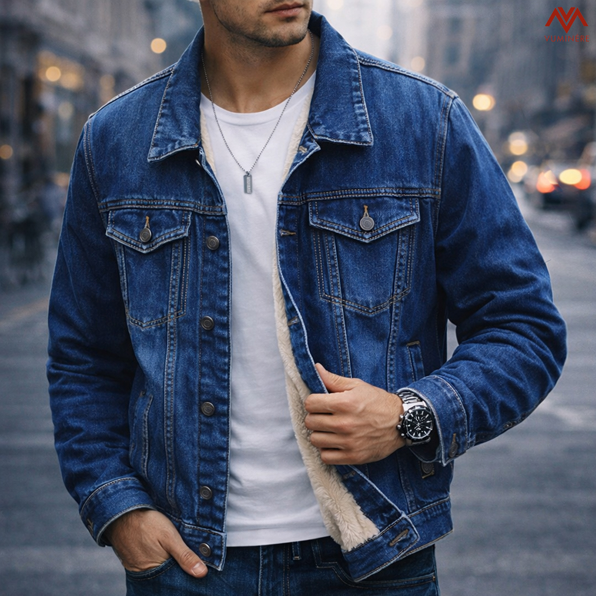 Áo khoác lót lông Jacket Jeans nam ( LB4 )