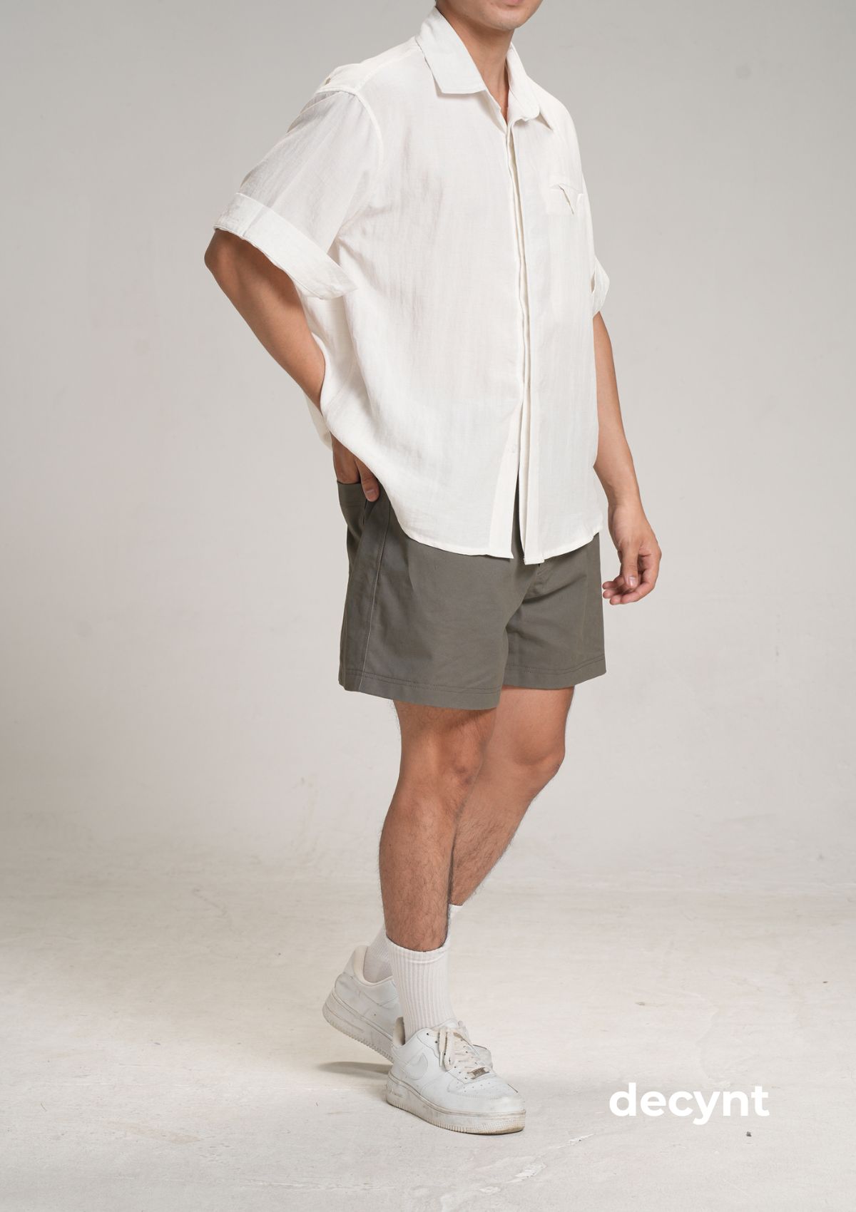Relax Chino Shorts decynt - Quần short chất liệu kaki 100% cotton 300gsm dáng thoải mái form trên gối_thumbnail_10