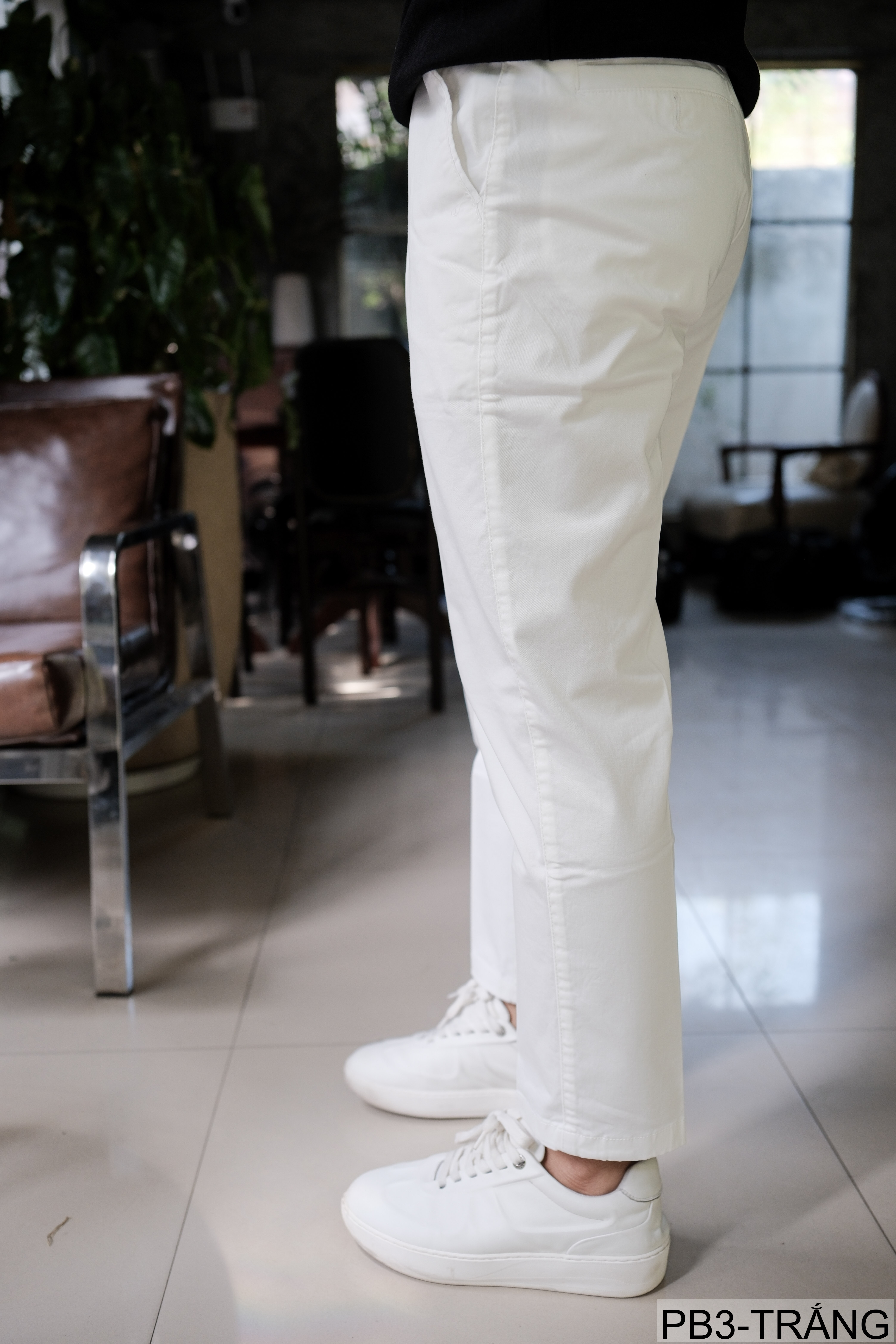 PB3 - Quần ống đứng nam màu trơn, chất cotton co giãn nhẹ, dáng regular fit, phong cách streetwear_thumbnail_2
