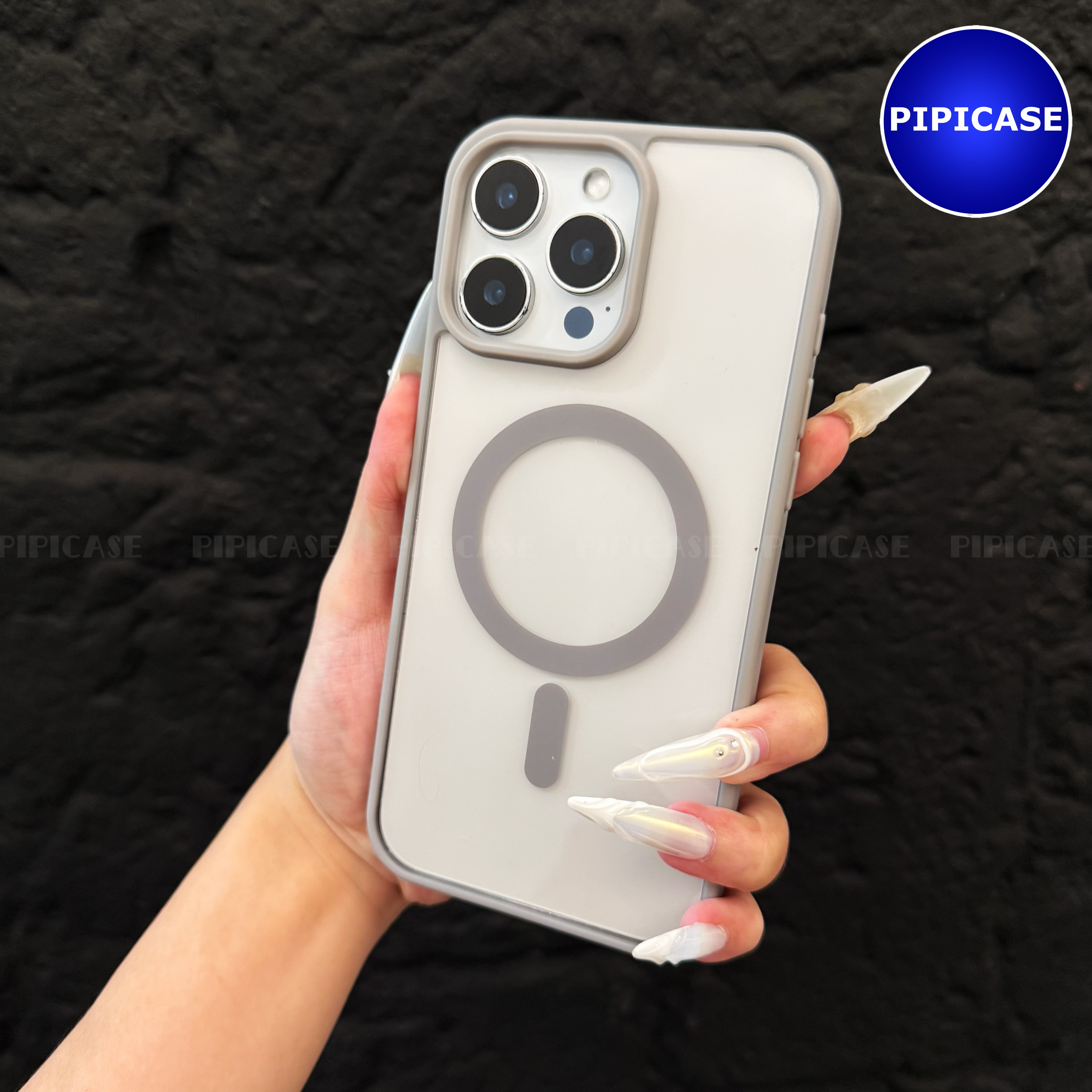 Ốp Lưng iPhone 16 Pro - Chic - Xám