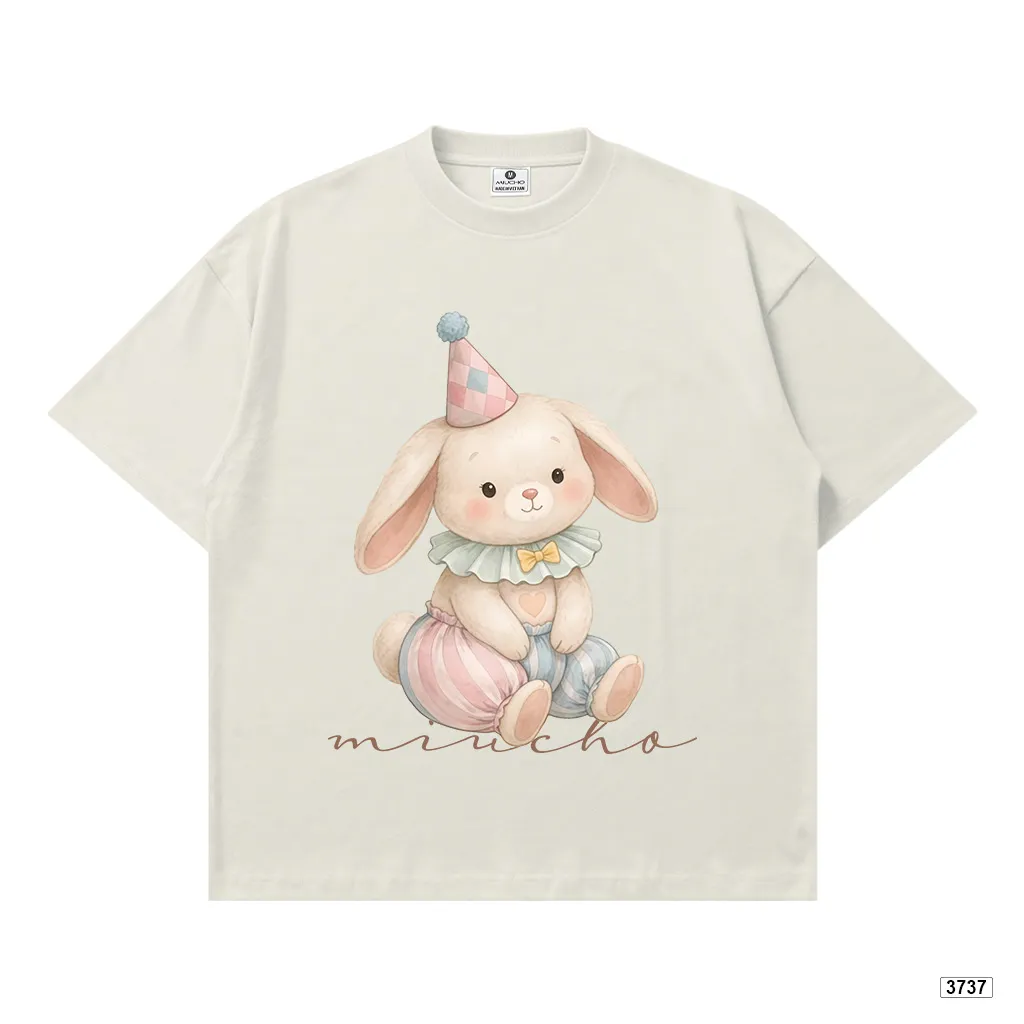 Áo thun boxy nữ thời trang mùa hè Bunny đáng yêu Miucho 3737_thumbnail_11