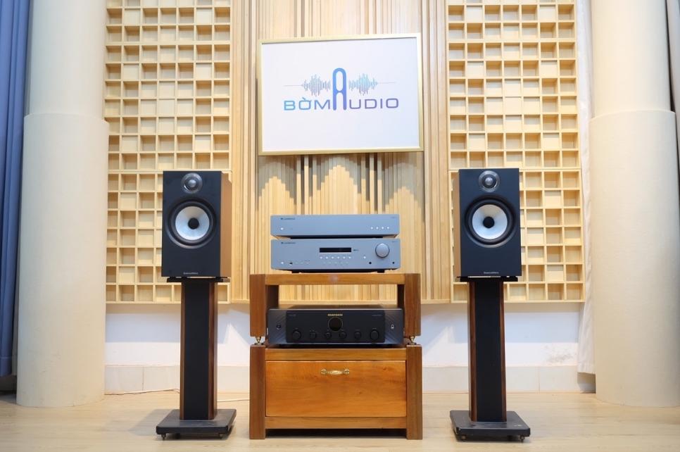Hình ảnh chụp thực tế Combo Amply Cambridge AXR 100+ Cambridge AXN10 +  Loa Bookshelf B&W 606 S2 “Anniversary Edition”