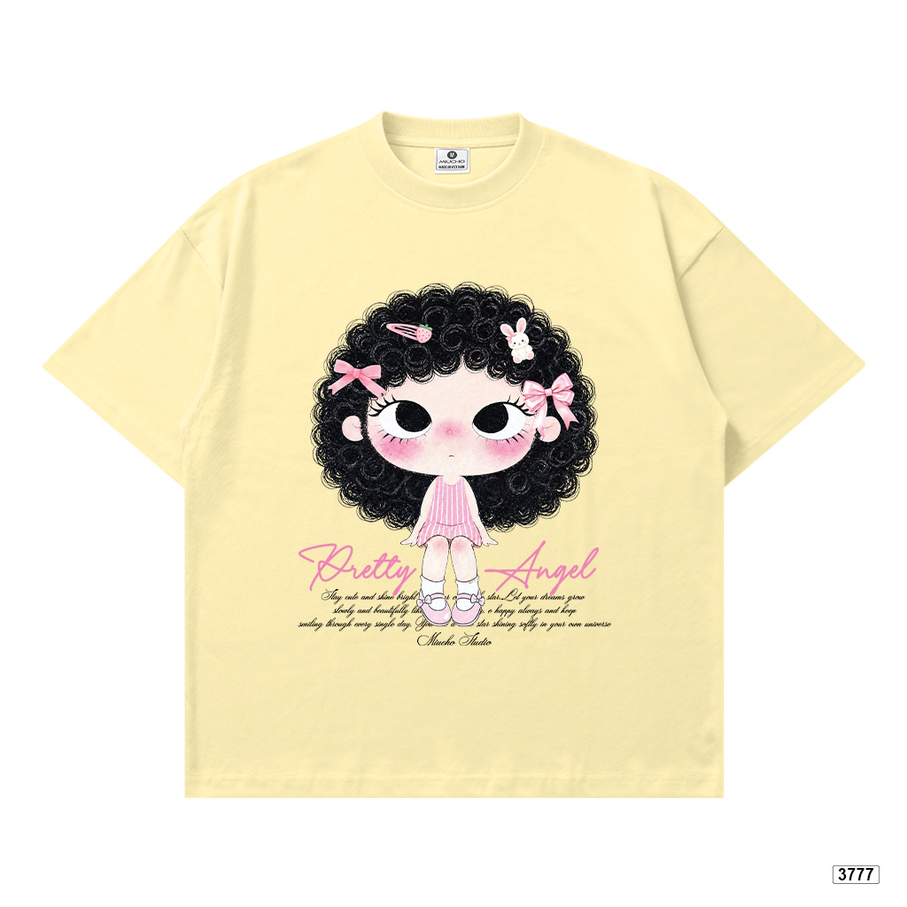 Áo thun nữ form boxy Pretty Angel hoạt hình cute cá tính Miucho 3777_thumbnail_8