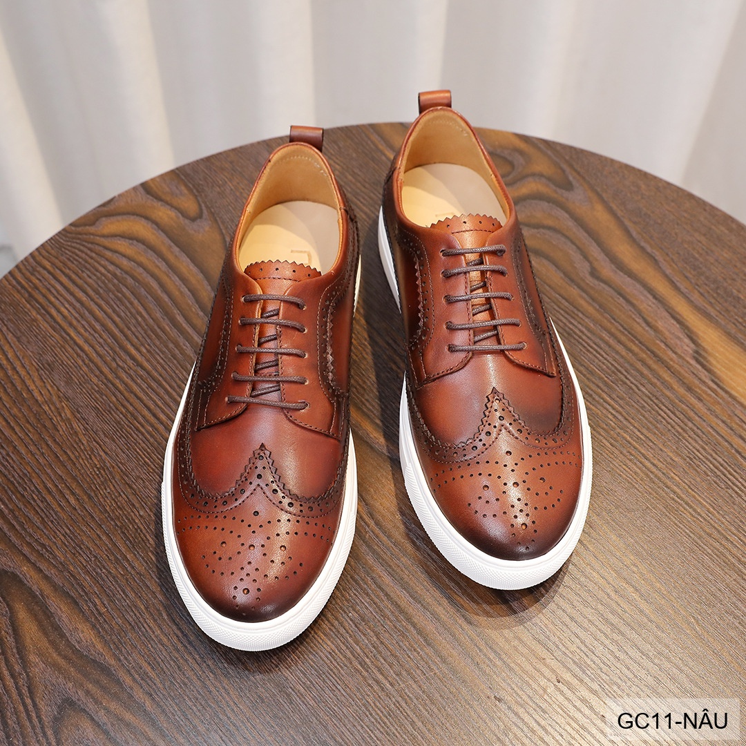 GC11 - Giày Nam Brogue Da Thật Phong Cách Anh Quốc Thiết Kế Sneaker Thời Trang_thumbnail_19