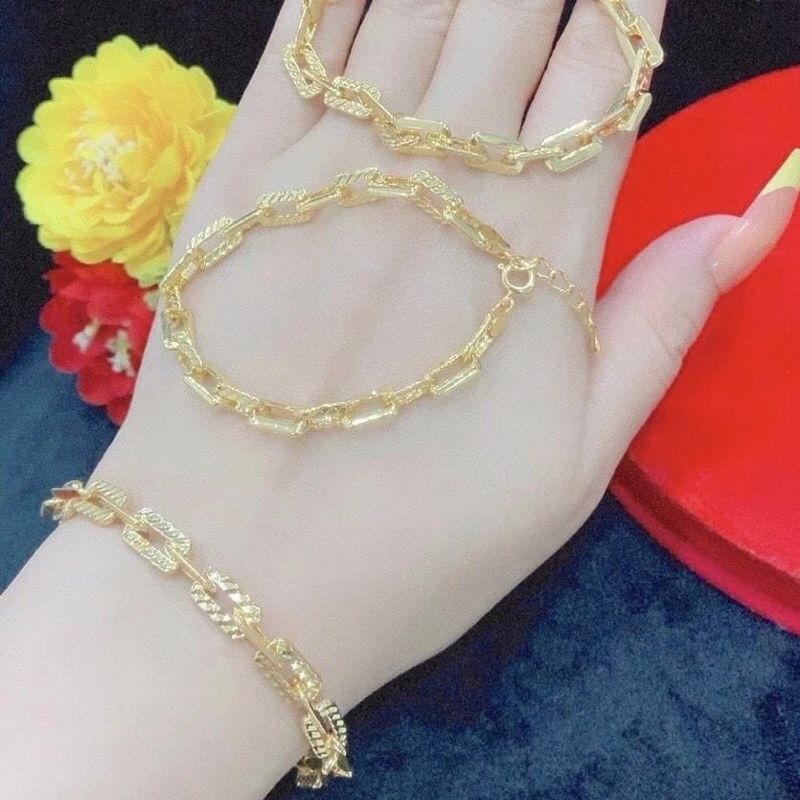 Lắc tay mắc xích vuông mạ vàng 18k siêu đẹp_thumbnail_4