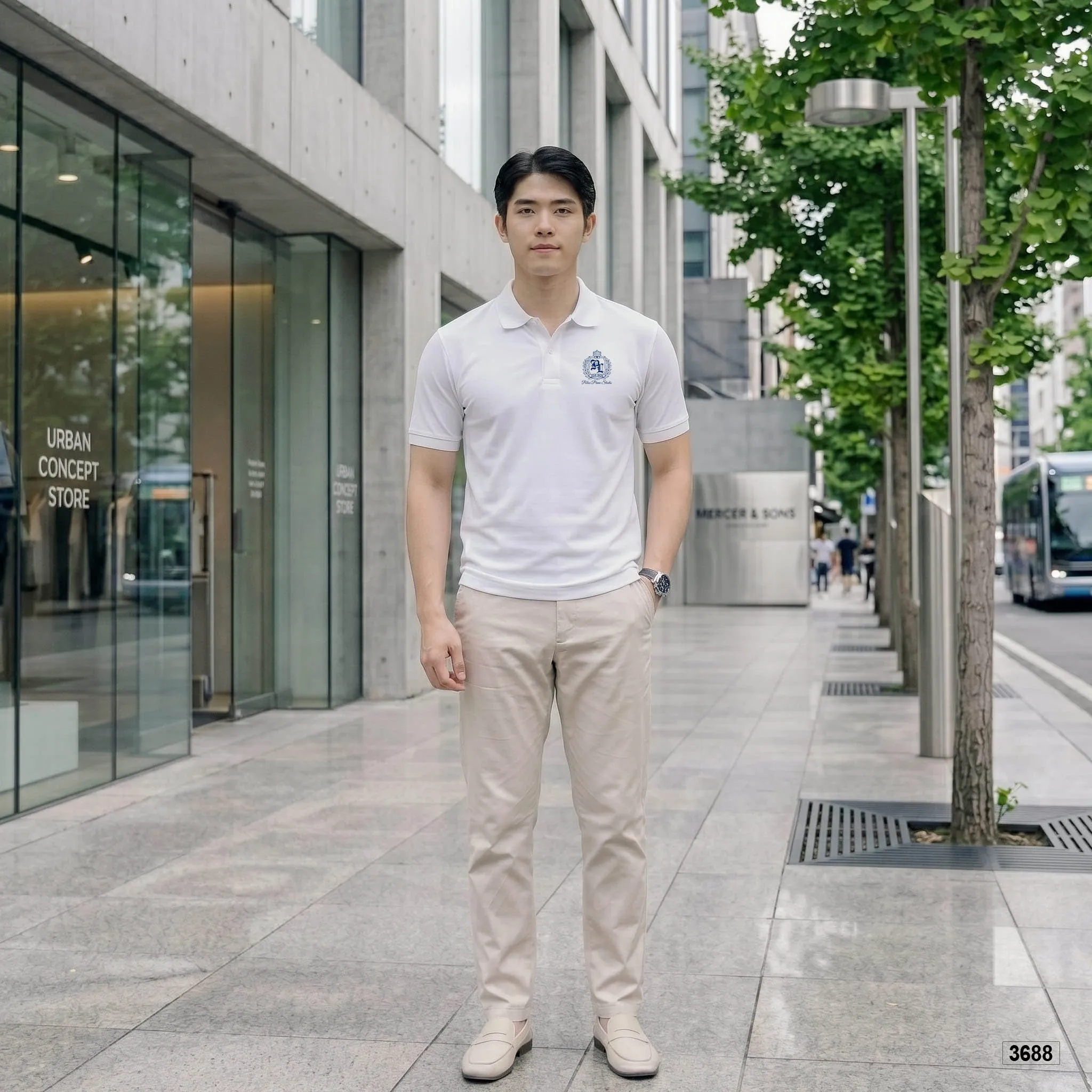 Áo polo cá sấu form vừa basic phong cách cổ điển Polux 3688_thumbnail_4