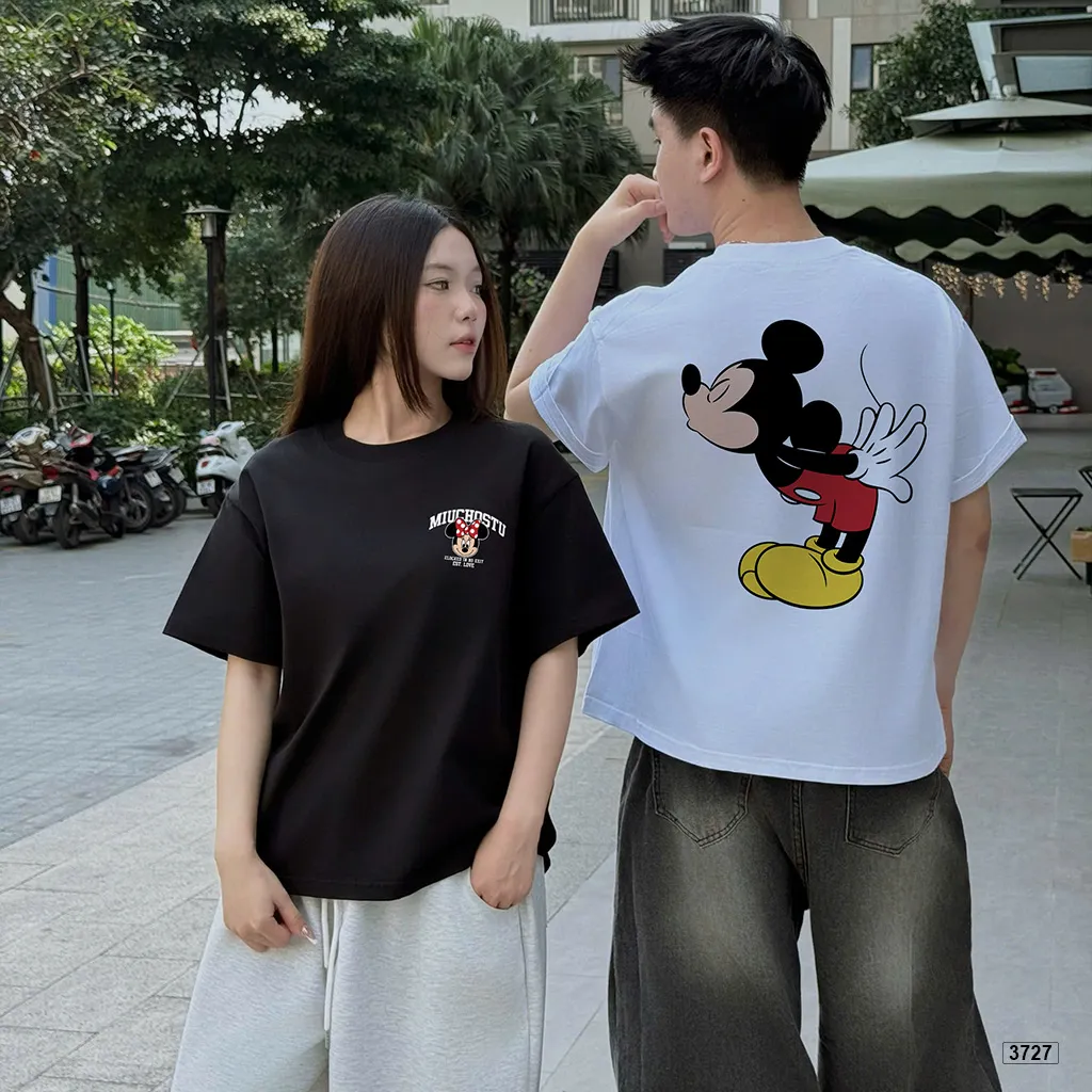 Áo thun boxy couple Chuột Miickey và Minniie Miucho 3727_thumbnail_3